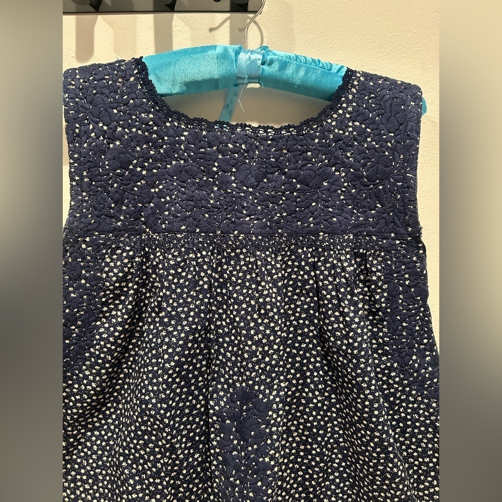 MI GOLONDRINA MÉXICO Navy and White Floral Top / Size XS / - Picture 2 of 7